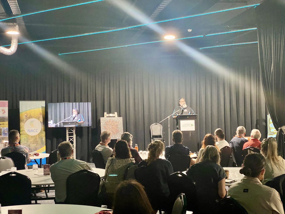 @DerekCouncillor of Daarrgi Naaguja has been welcoming us all to Country each morning, and always has an amazing story from the dreaming to start the day! Today Derek spoke about the Rainbow Serpent or Bimara (Yamaji) and the shaping of local rivers and landscapes! #NMWATSF2021