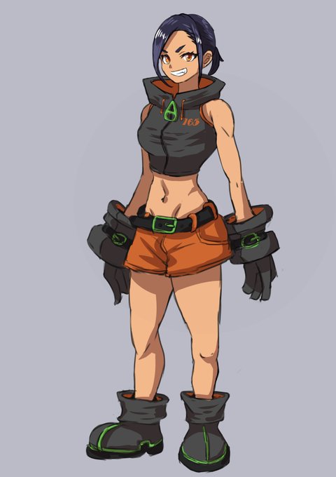 前描いたキャラデザ手直しした 