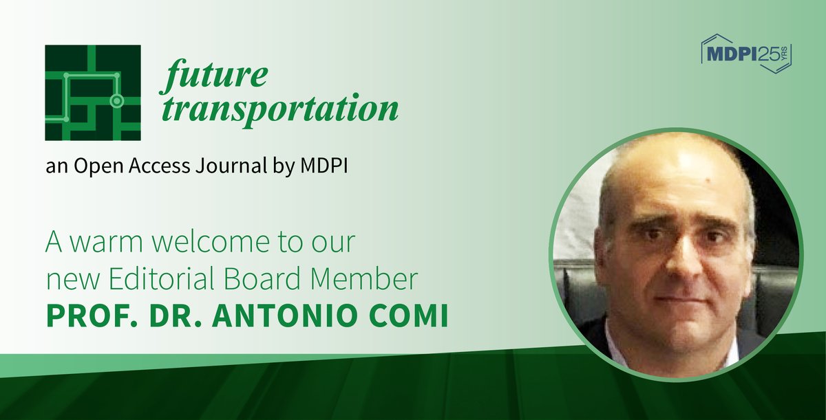 🥰A warm welcome to Prof. Dr. Antonio Comi from <a href="/UTORV/">U Rome Tor Vergata</a> for joining our Editorial board member. His research interests focus on #transport system analysis; transport planning; evaluation methods; energy and transport; #maritime transport; #smart cities
