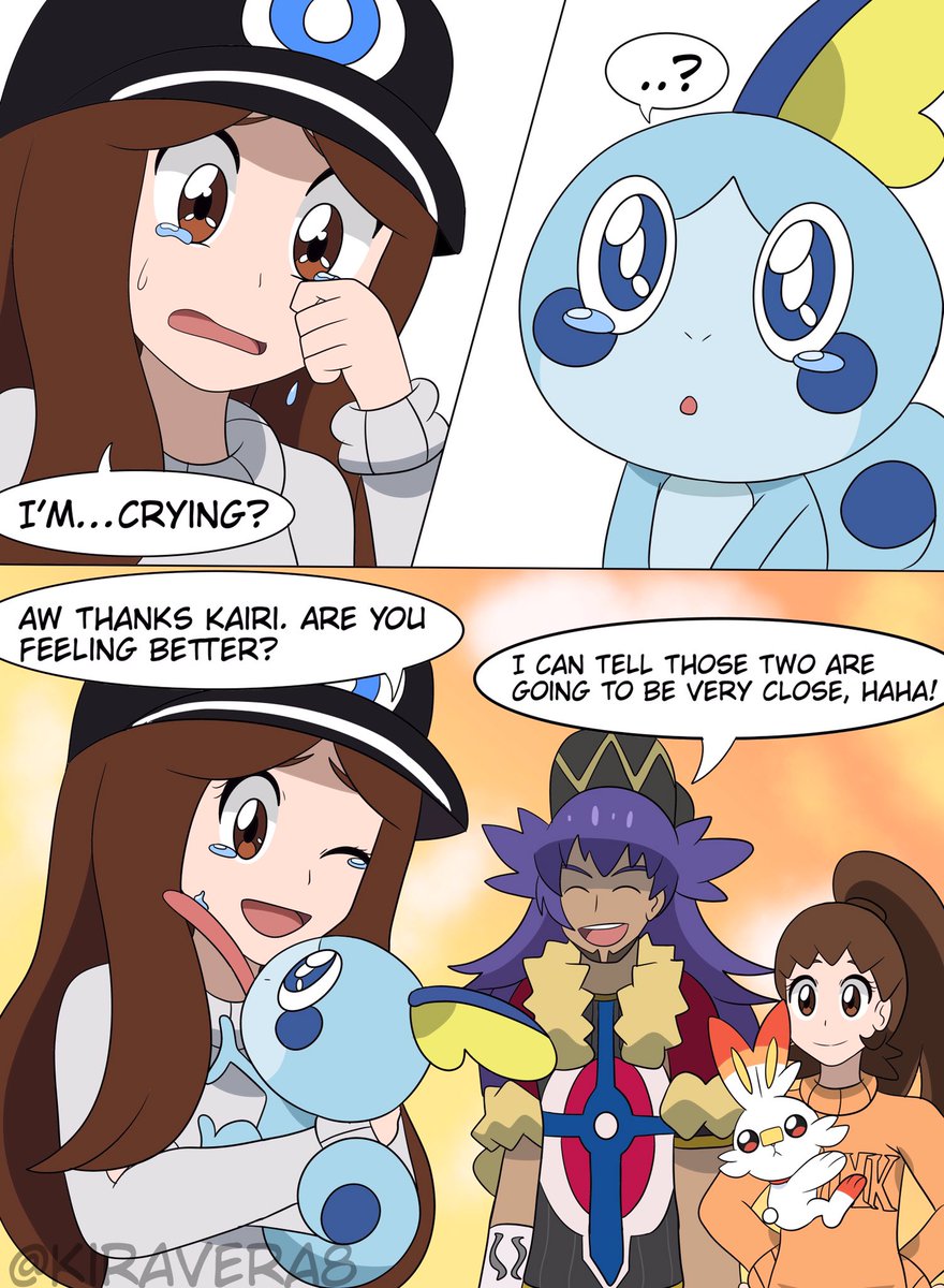 fun fact: whenever Kairi made Kira cry as a Sobble, she would stop crying too! 
it's because she doesn't like seeing her trainer sad✨ 