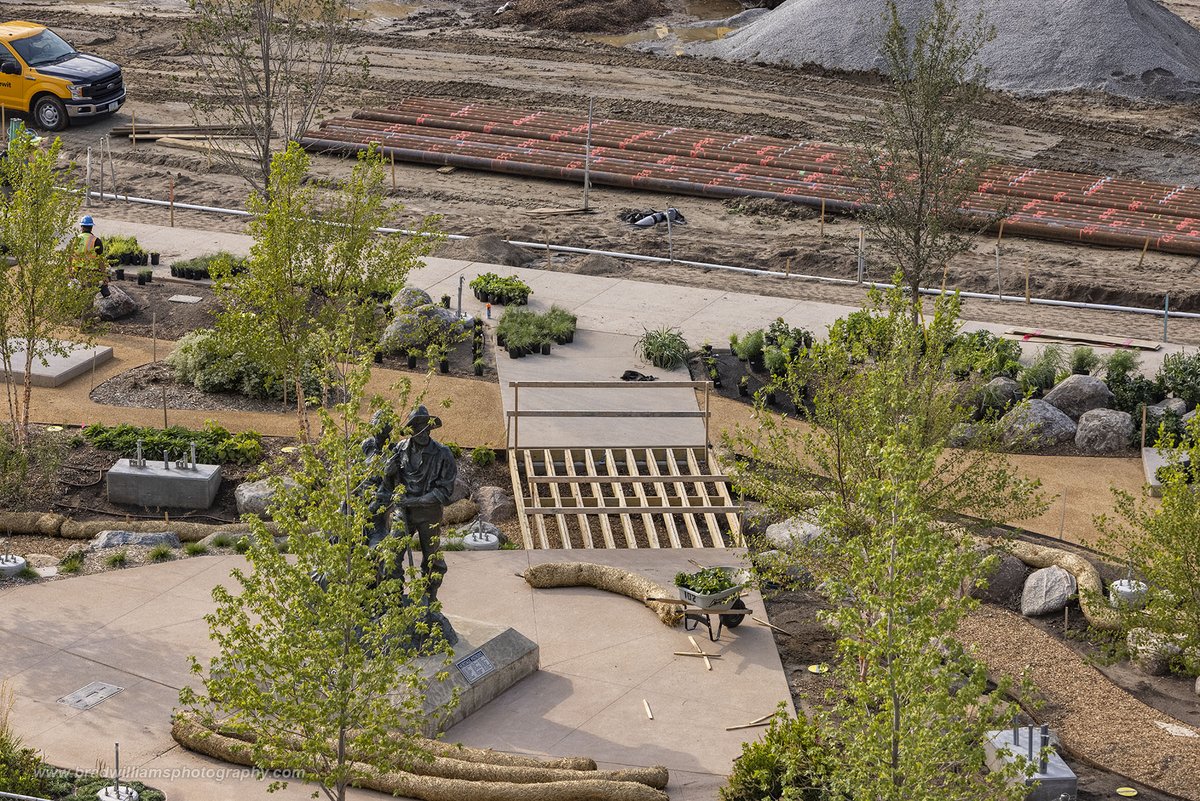 Grow Omaha Contributor <a href="/bradwphoto/">Brad Williams Photo</a> recently got a bird's eye view of progress at the Gene Leahy Mall.  The Mall will be one of the projects to be featured in this month's Grow Omaha Construction Update - Stay Tuned.  #Omaha  <a href="/OmahaRiverfront/">The RiverFront</a>