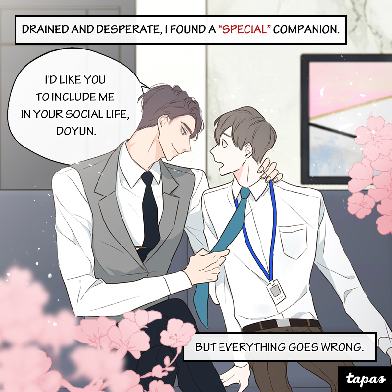 tapas_app's tweet photo. 🧛actually half-vampire!
💦⁣he finds a “special” companion: his boss! 
✨Read 'The Unquenchable Mr. Kim' on Tapas!
- every Mon

#BL #Boyslove