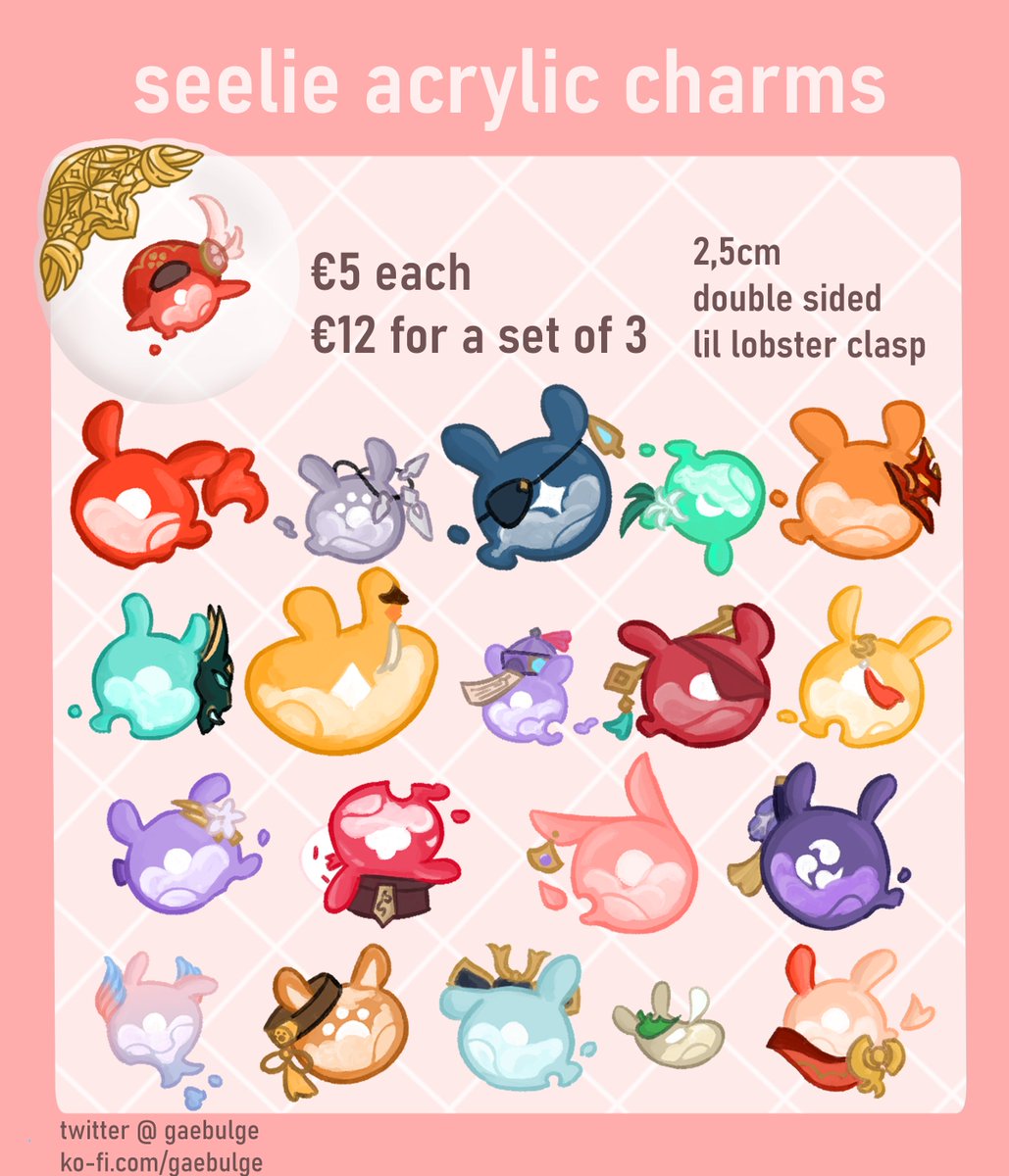 gaebulge's tweet photo. [rts would be appreciated💖]

my shop has been updated and will be open again until 08.10.21

added seelie charms, and more zhongxiao goodies
https://t.co/5M6wXcfIIS https://t.co/6nj8uhsFeW