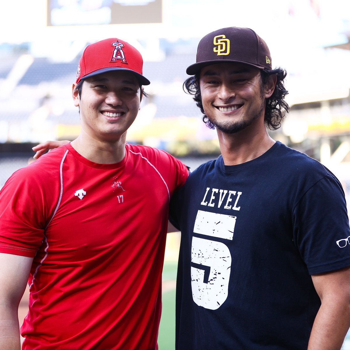 The Athletic on X: Two of Japan's best in MLB right now 🇯🇵 Shohei Ohtani  🤝 Yu Darvish 📸 @MLB  / X