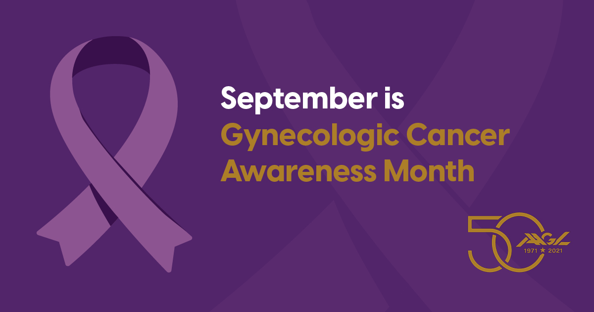 AAGL's tweet photo. This month we unite to raise awareness and honor anyone who has been affected by cancer of the female reproductive organs. Learn more about the five types of gynecologic cancers here: https://t.co/H6EZVukdV4. #GYNcancerawareness @tedleefly #AAGL @AAGLJMIG @FMIGS1 https://t.co/4gFZ52Iz3g