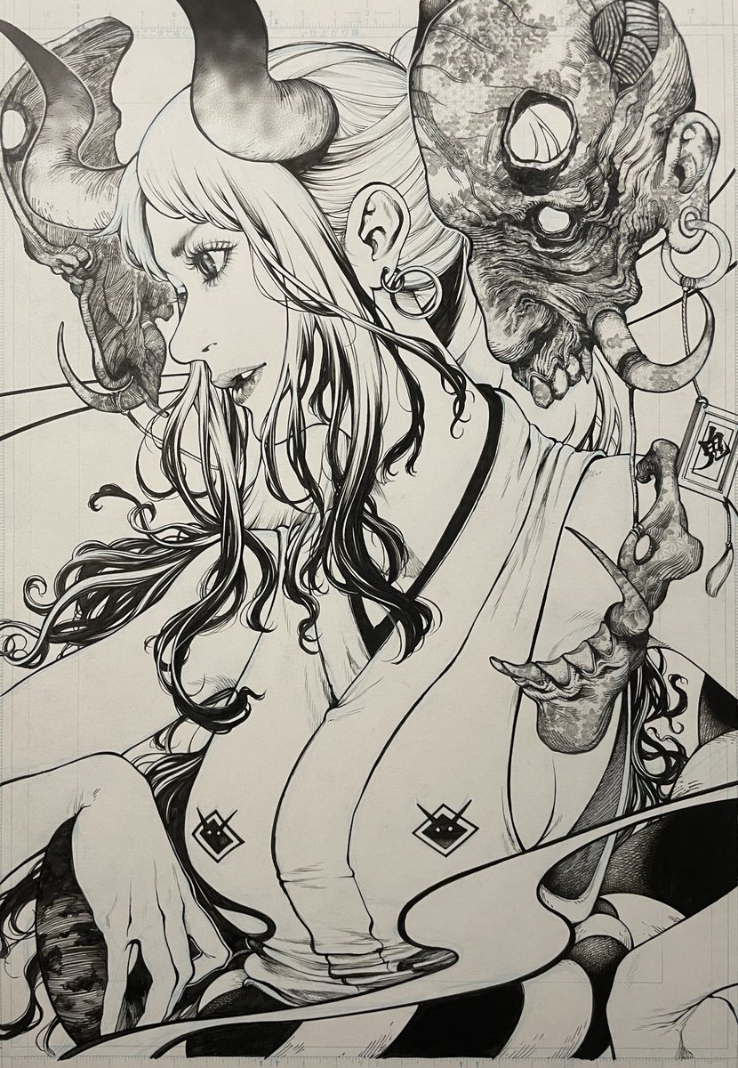 #ワンピース
#ONEPIECE

#ONEPIECE100巻 おめでとうございます!

カイドウの娘
"鬼姫"ヤマトを描きました。 