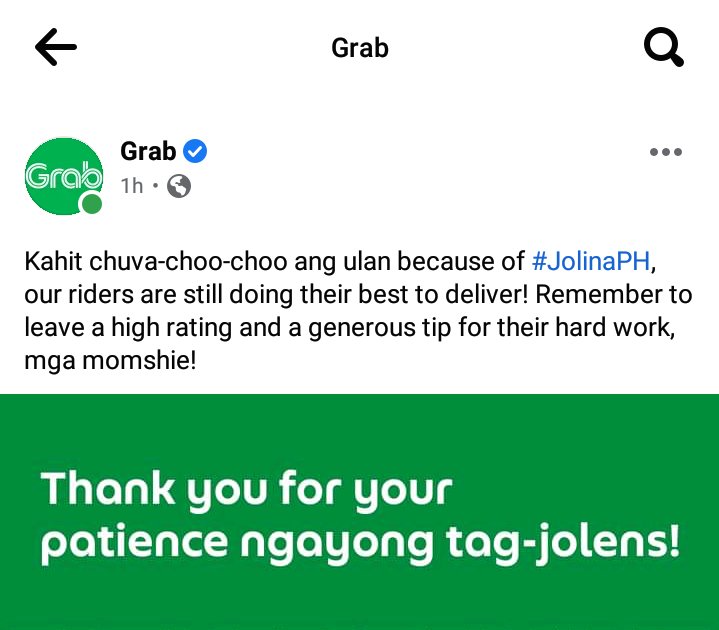 vii_esp's tweet photo. Baklaan na sa @grabph Aliw yung chuva-choo-choo sherep yern sa tag-ulan 😂👅 🍆💦 #JolinaPH Staysafe ang lahat ☔🌨 https://t.co/HWMMEk6VQe