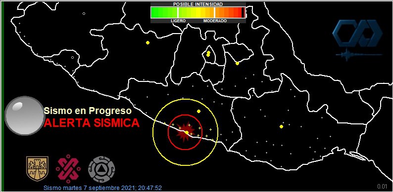 pcmichoacan's tweet photo. ⚠️ #AlertaSismica Se activan los protocolos de emergencia por activación de alerta sísmica. En breve más información. https://t.co/bOEtrMCFMM