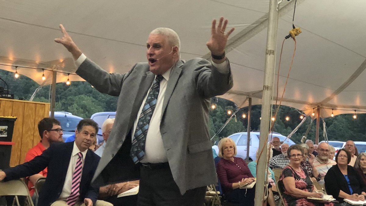 tbcmtairy's tweet photo. The Lord gave us another great night under the tent. Thank you Pastor Tommy Holder and singers from Old Time Baptist Church for joining us tonight. Thank the Lord for those that gave their hearts to Christ and redirected their lives during the invitation. https://t.co/cLO4GKFh7w