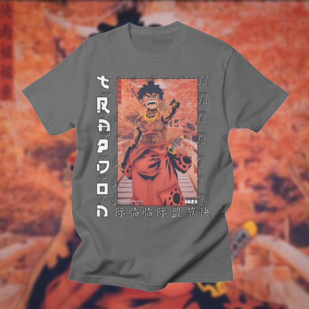 “But a hero is a guy who gives out the meat to everyone else. ...” 😬🍖I wonder what anime character said that? 🤷🏽‍♂️☠️🏴‍☠️

Anyways we’ve got new designs in the shop like this “TrapDon x Pirate King and the sale is still going strong until 09/12/21 so visit the shop today