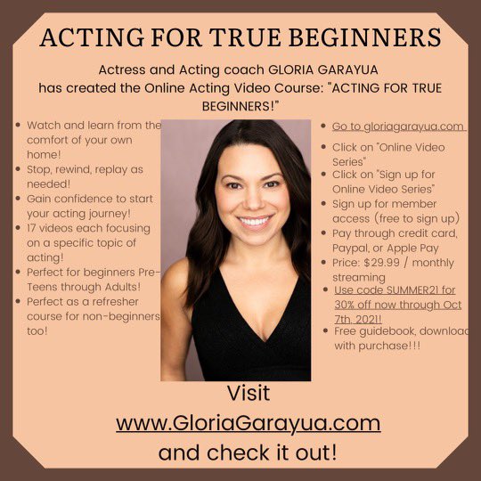 SamanthaJaneS's tweet photo. Check out: #Link https://t.co/fJHPRD9BmC with @GloriaGarayua Brand new video series #actingforbeginners that launched today. Please hit like and #subscribe on the new #YouTube channel.. https://t.co/gp2LmDjLog