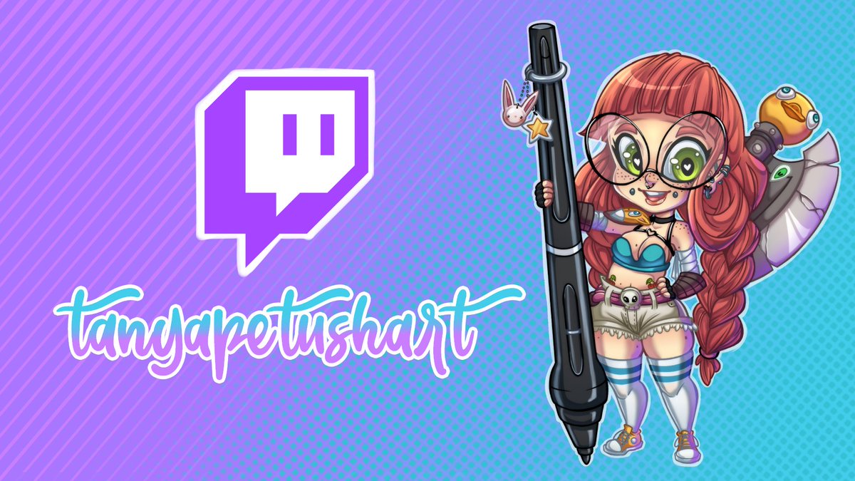 Hey you guys, go follow me on twitch.tv/tanyapetushart! Remember following is free. Retweets are super appreciated!🥰 Thanks for your support! 💗