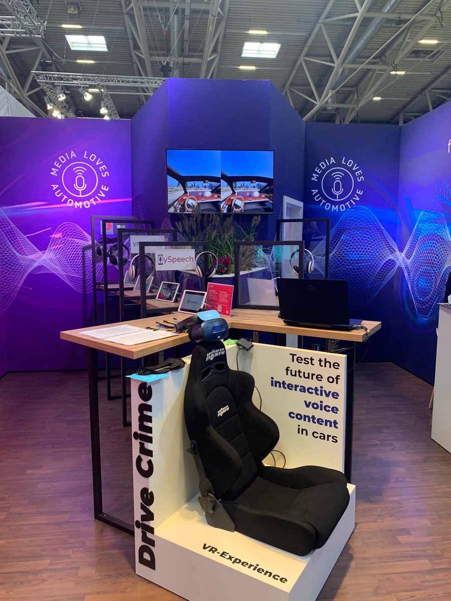 InCar voice interfaces have a huge potential for driver entertainment. We are presenting our interactive story „TKKG - mein Fall“ (<a href="/alexadevs/">Alexa Developers</a> Skill by <a href="/sonymusic/">Sony Music</a>) until Sunday at <a href="/IAAmobility/">IAA MOBILITY</a> (A2C22). Drop by and try it out. Thanks <a href="/XPLRMedia/">XPLR: MEDIA in Bavaria</a> and <a href="/MediennetzwerkB/">MedienNetzwerkBayern</a> for the support!