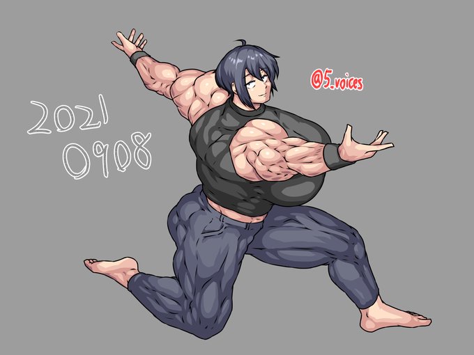 ボディビル模写。 