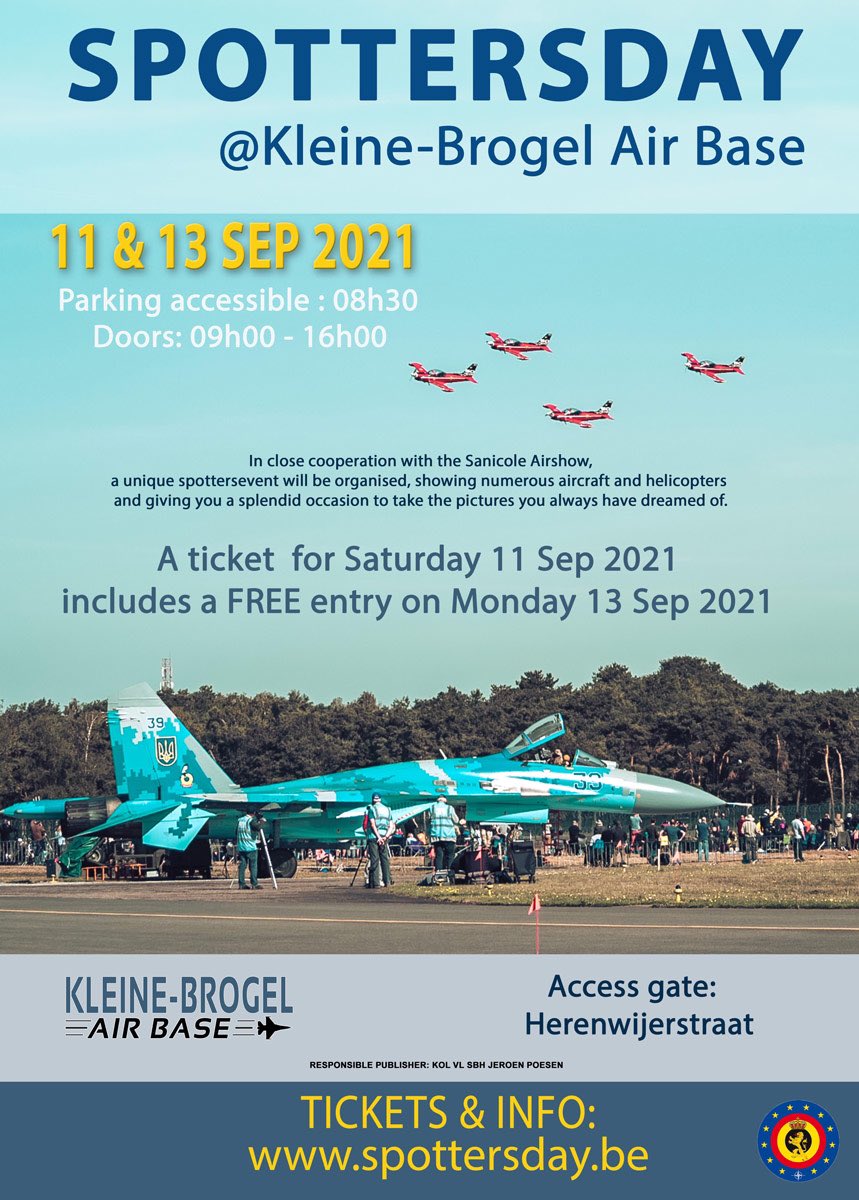 🇧🇪 Rise &amp; Shine ! We are (very) busy finalizing everything for an Amazing Spotterday on September 11 &amp; 13. Looking forward to having you. See you all on the flightline ! Join us ! #WeAreKeeBee #BAFDays kleinebrogelairbase.be/index.php/en/u…