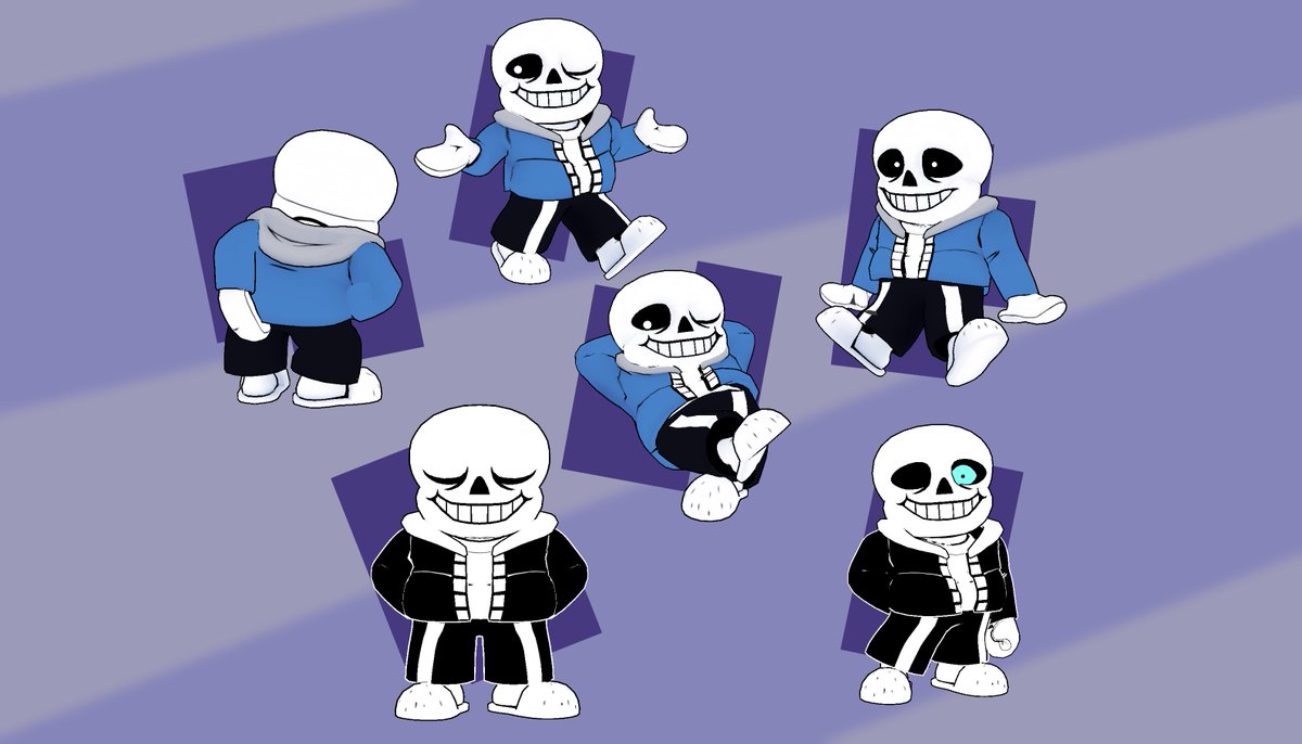VibaPop's tweet image. Revisited Undertale a bit and made a new Sans model! #undertale
