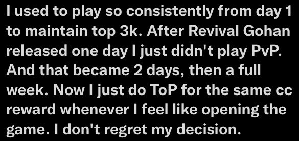 reborn_dbz's tweet photo. Look, I don’t have an answer to dealing with hackers cause it’s be banned and restart the whole garbage motive, right? At this point the devs have to find a way to make content enjoyable. Acting on it now can keep the game afloat but I don’t even think it’ll carry its livelihood. https://t.co/zL4mOKvHsm