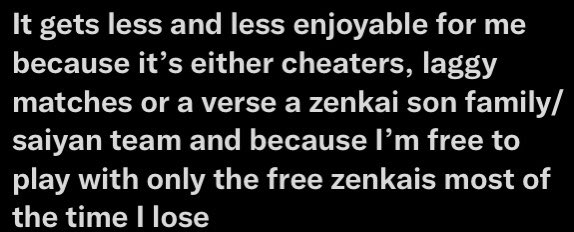 reborn_dbz's tweet photo. Look, I don’t have an answer to dealing with hackers cause it’s be banned and restart the whole garbage motive, right? At this point the devs have to find a way to make content enjoyable. Acting on it now can keep the game afloat but I don’t even think it’ll carry its livelihood. https://t.co/zL4mOKvHsm