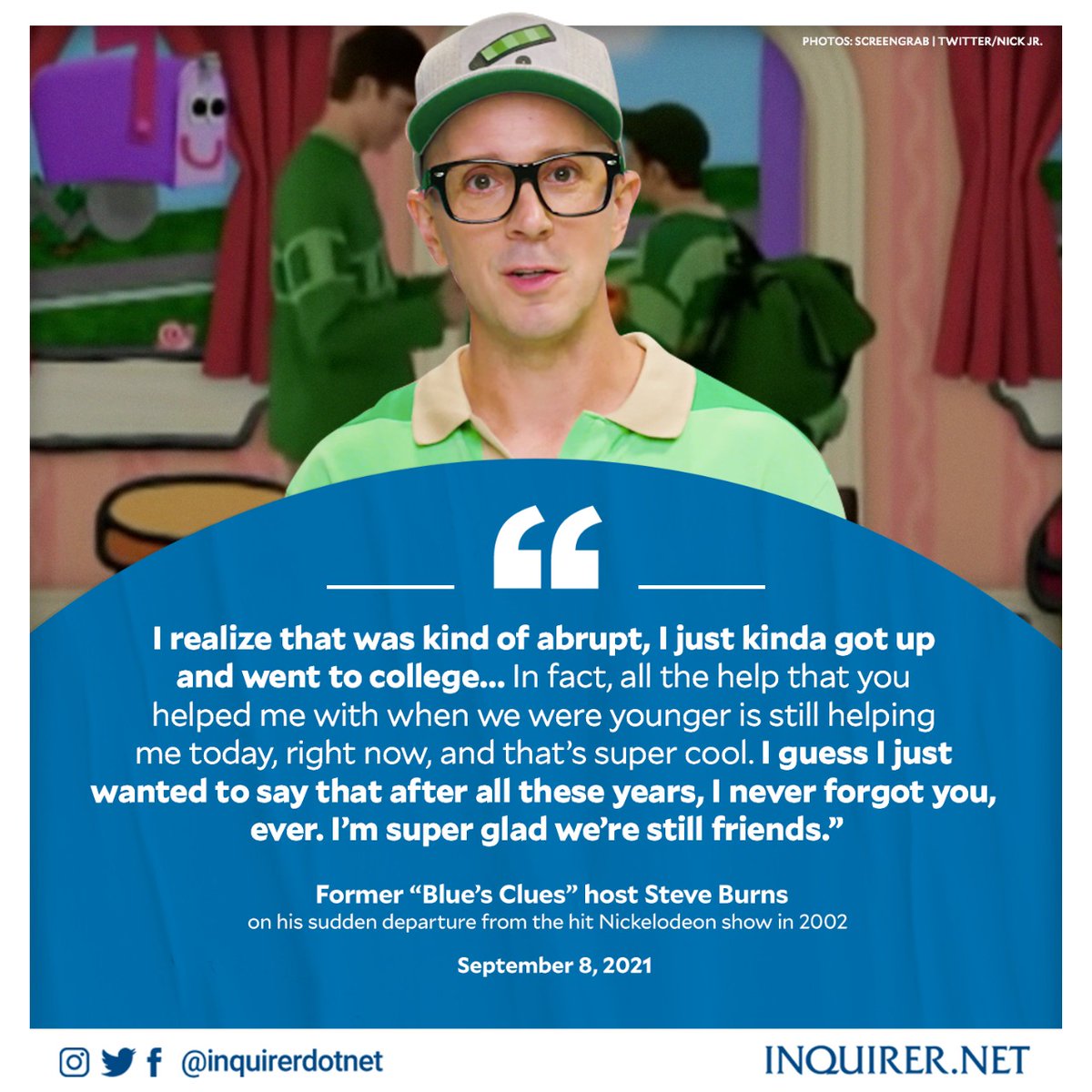 He is best known as the original host of the l. Steve Burns Now : Iok5k0laextqlm