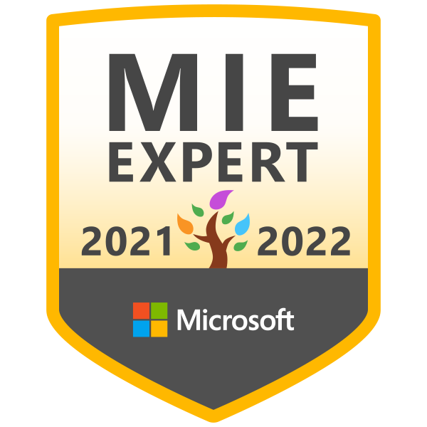 This is once again such an honour! MIEE for 2021-2022 😁 So excited to keep growing and learning with <a href="/MicrosoftEDU/">Microsoft Education</a> 🥇 <a href="/ChanilleViviers/">Chanille Viviers</a> <a href="/CharmieCowell/">Charmaine Cowell</a> <a href="/Gizelle_Simpson/">Gizelle Simpson</a> <a href="/CarlaPuccini/">Carla Puccini</a> <a href="/WGJS1/">Wynberg Girls' Junior School</a>