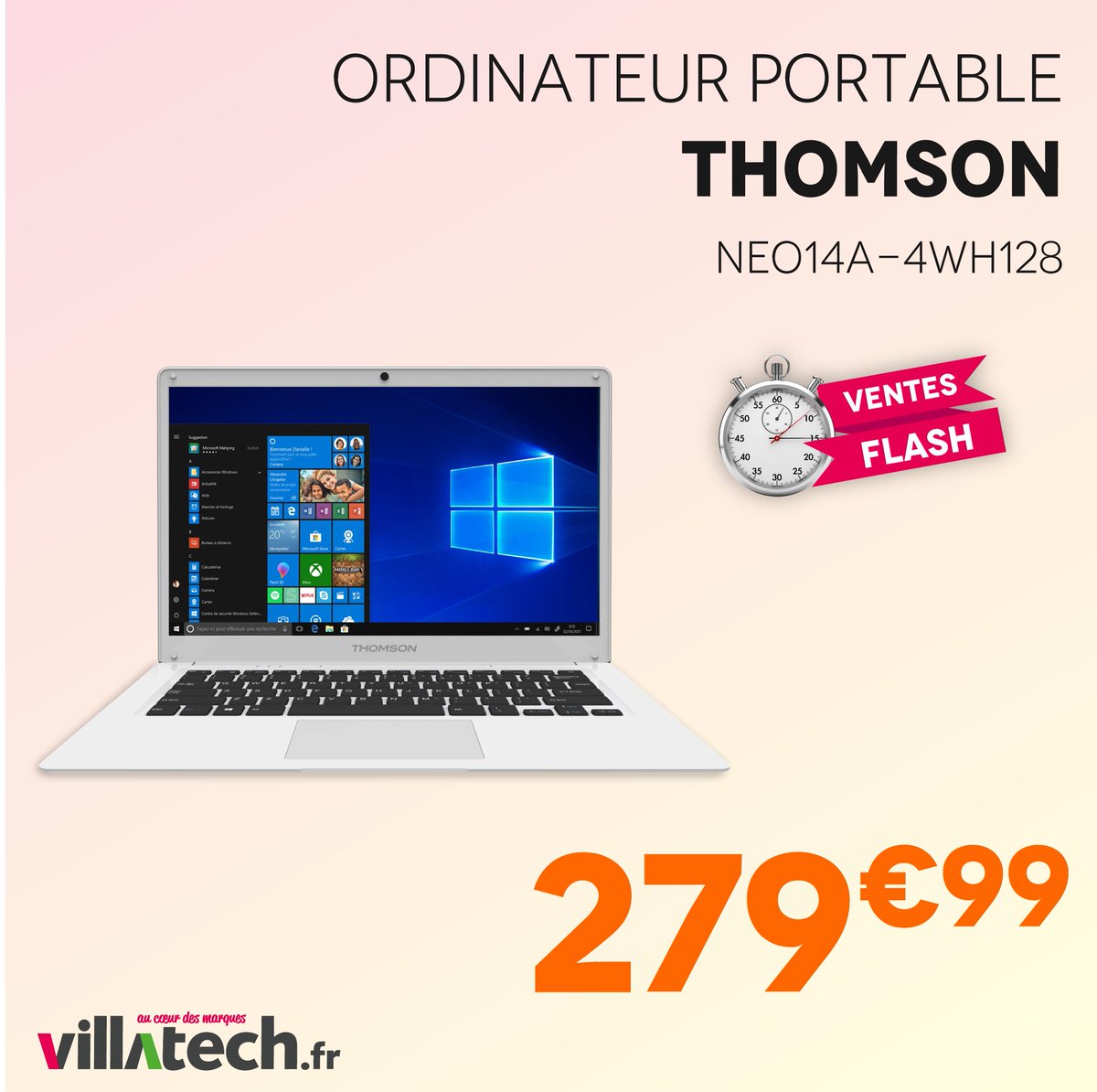 villa_tech's tweet photo. 📱Univers connecté &amp; mobilité📱

Retrouvez l'ordinateur portable THOMSON en ventes flash à 279,99€ 😍⚡️

#produit #connecté #mobilité #ordinateurportable #THOMSON #ventes #flash #Villatech https://t.co/WkkRwQDXRd