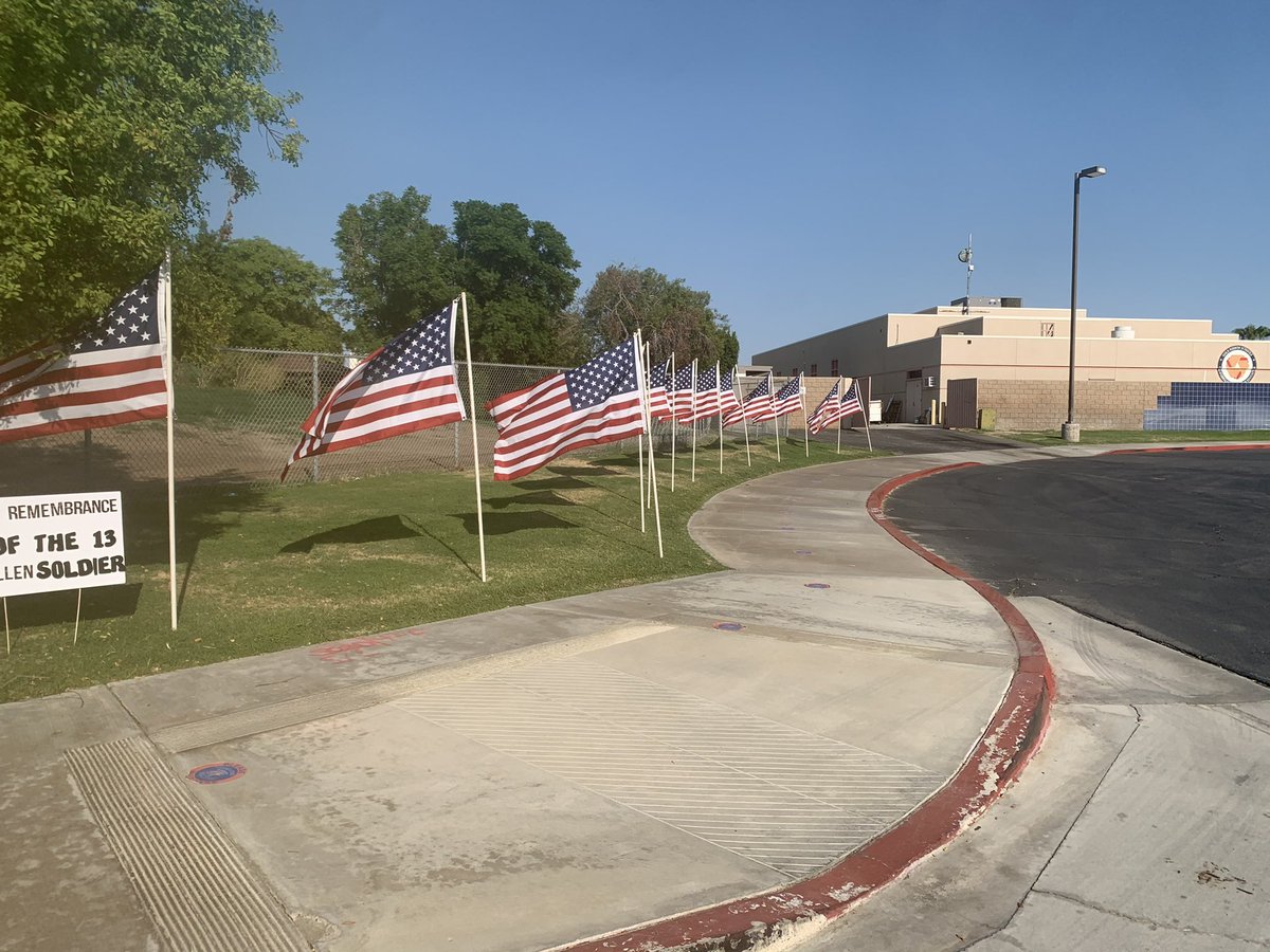 Many thanks to the Rosell family for this special tribute to honor our fallen soldiers. Thank you 🇺🇸 #FordFalcons #AlwaysDoYourPersonalBest #DSUSDpride #FalconAwesome