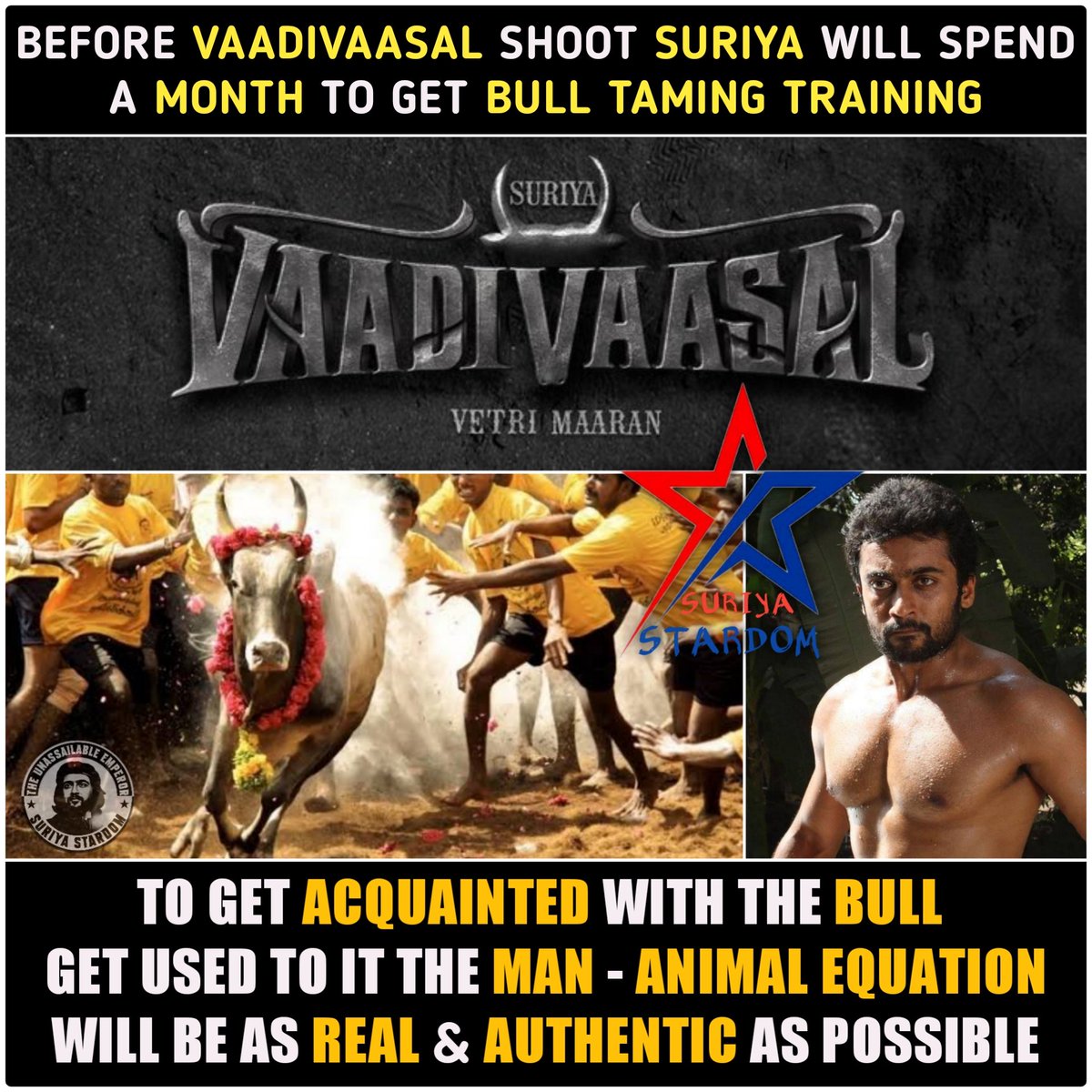 SuriyaFansFort's tweet photo. The Man Of Dedication @Suriya_offl 😎🔥..!!

#VaadiVaasal #EtharkkumThunindhavan #JaiBhim https://t.co/0vdzcAHOFv