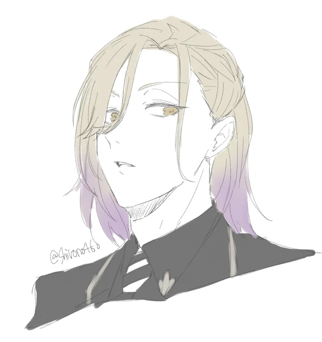  初描きヴィル様…!!むずい…!こんなんだけど大丈夫…? 