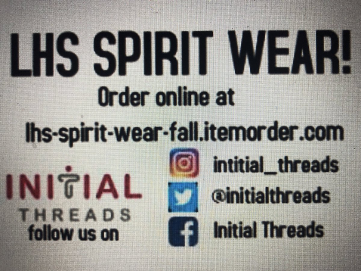 Lancers parents, staff and students check it out! lhs-spirit-wear-fall.itemorder.com/sale