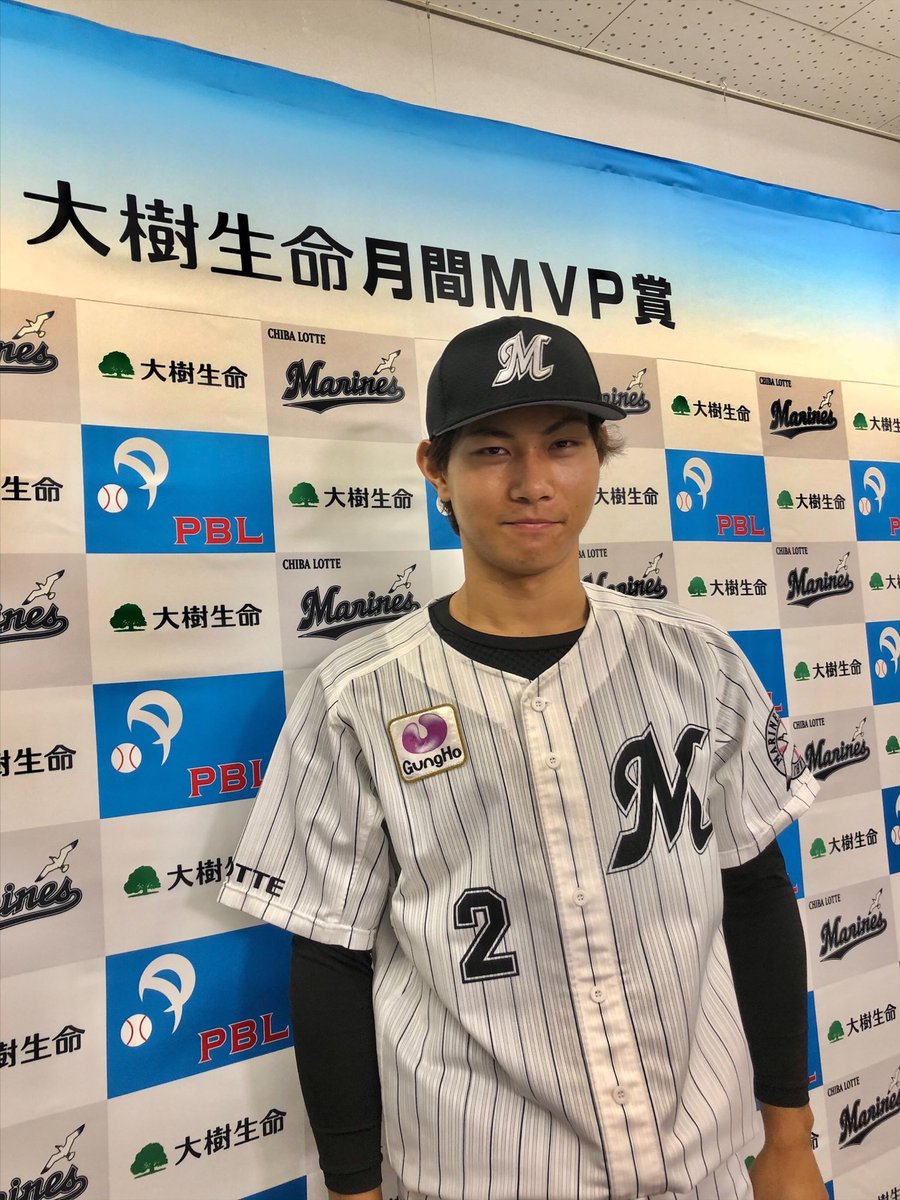 千葉ロッテマリーンズ　藤原恭大　月間MVP フォトパネル