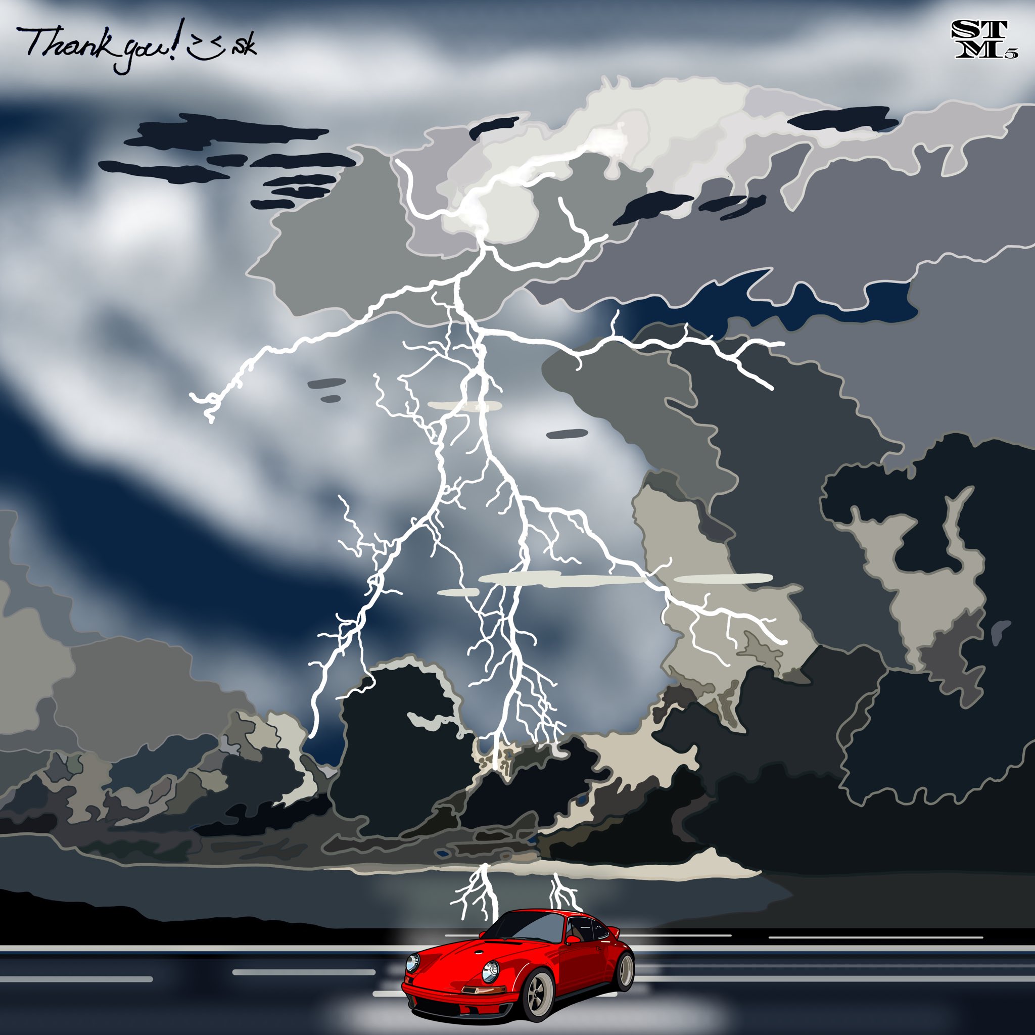 Twitter এ Stm5k Porsche ポルシェ Car Dream かっこいい Car 車 雷 かみなり いなずま イラスト オリジナルイラスト T Co Cjh3pog7ok ট ইট র