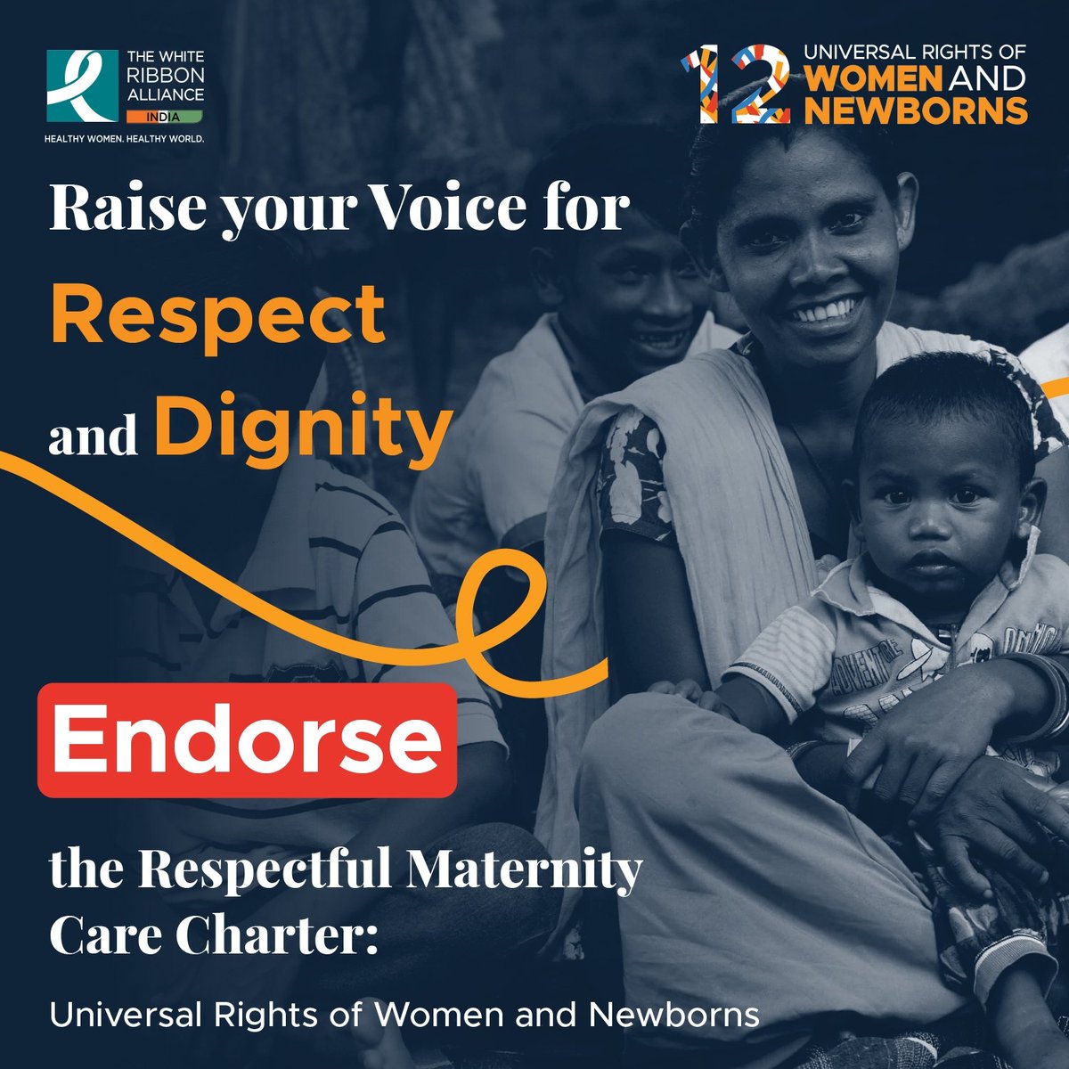 #RespectfulCare must become the norm for women’s experience during pregnancy and childbirth.

Endorse the Respectful Maternity Care Charter: Universal Rights of Women and Newborns at c3india.org/wrai-rmc-chart…

Your support will make a significant change.

#RMC4All #BaaraHaqHamaara