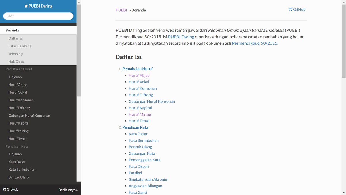 etherealsha's tweet image. Guys, aku nemu web yang isinya materi PUEBI! Sangat membantu buat belajar PBM, huhu. Ini ya link website-nya:
ivanlanin.github.io/puebi/