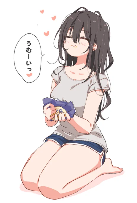 月見バーガーを食べた子 