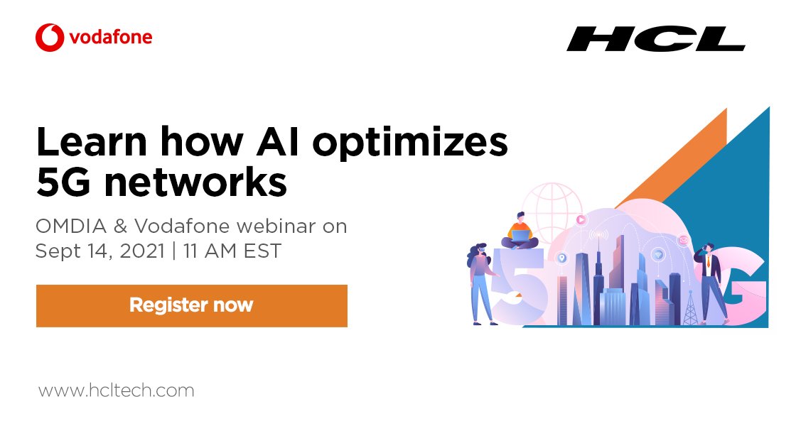 hcltech's tweet image. Register for a live @Light_Reading @telecoms webinar with @vodafoneireland and HCL to learn about #5g #Telecom trends. Save the date: September 14, 11 a.m. EST. Register now: bit.ly/3ziIxIq #OneHCL