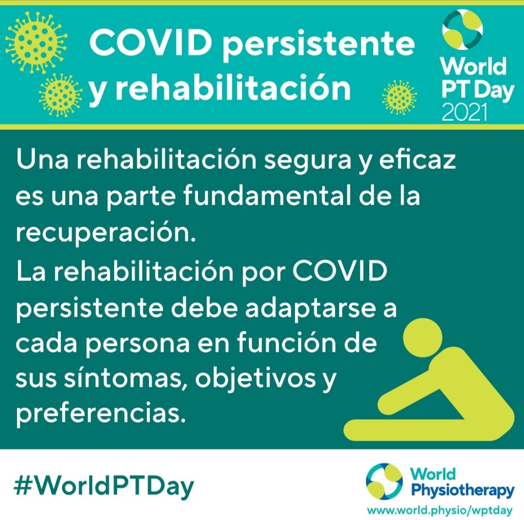 Os recuerdo que el tema de este año para el #WorldPTDay es el papel del fisioterapeuta en el abordaje del #COVIDPERSISTENTE 
#LongCovid