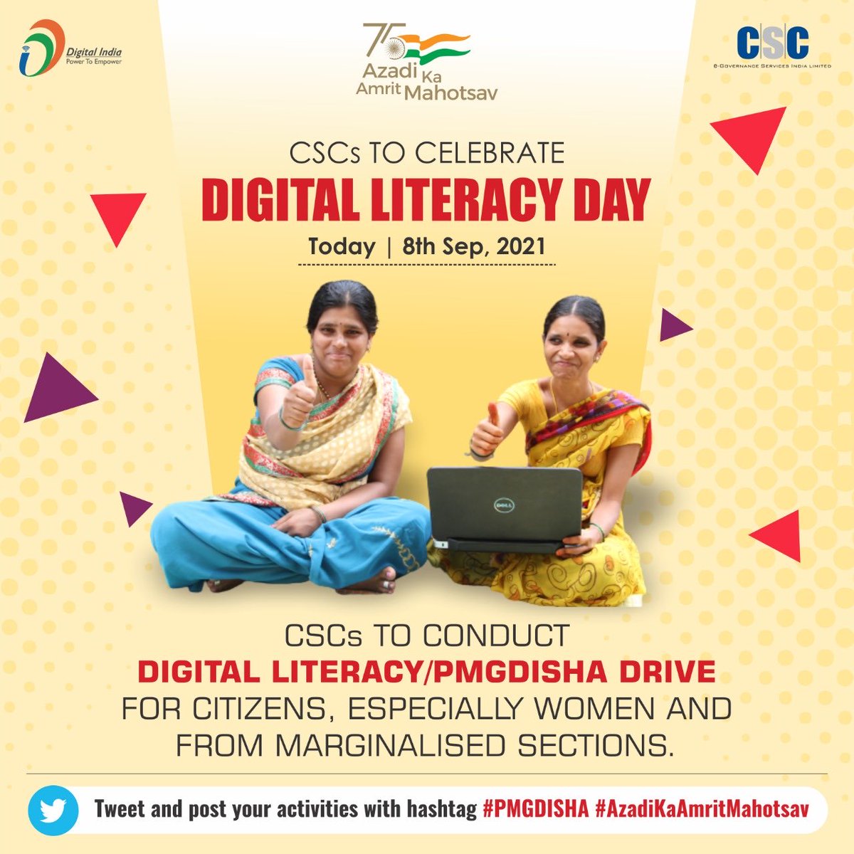 dintya15's tweet photo. CSC to register candidates for digital literacy #PMGDISHA https://t.co/7CjqrhSJyP