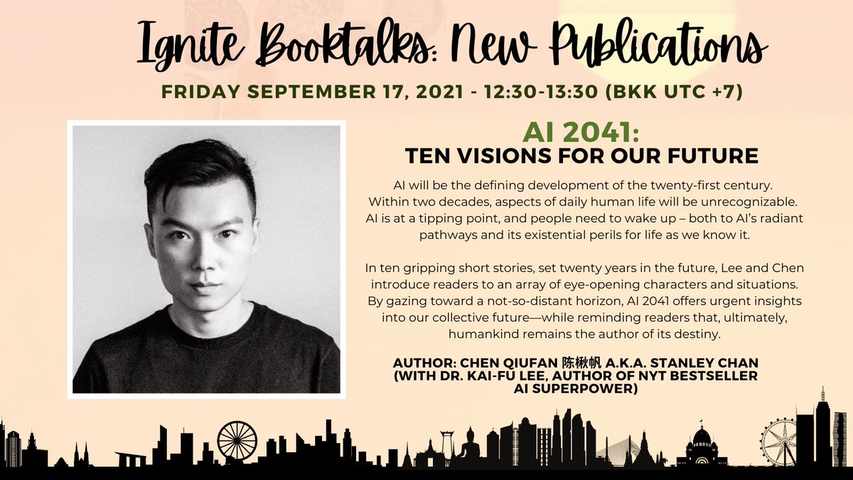 Have you wondered what #AI will look like in the #Future ? In "AI 2041" Stanley Chan gazes over the horizon, just two decades from now, and shows us that human destiny is in our hands

#APFN2021 #futuresthinking 
#strategicforesight #foresight #scifi #futurists #AsiaPacific