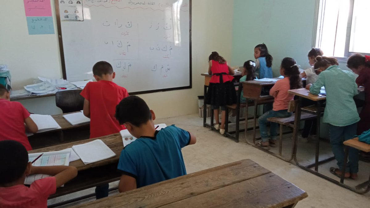 FierflyForSyria's tweet photo. 3Months,10classes of10 children with short intensive learning goals,6hours weekly each, 8teachers 
end of Arabic strengthening classes in summer program-primary School in Khirbt-Aljoz refugee camp
We thank the teaching staff &amp;best wishes for pupils in new acadimic year in 2 weeks https://t.co/9RmIPy1pEo