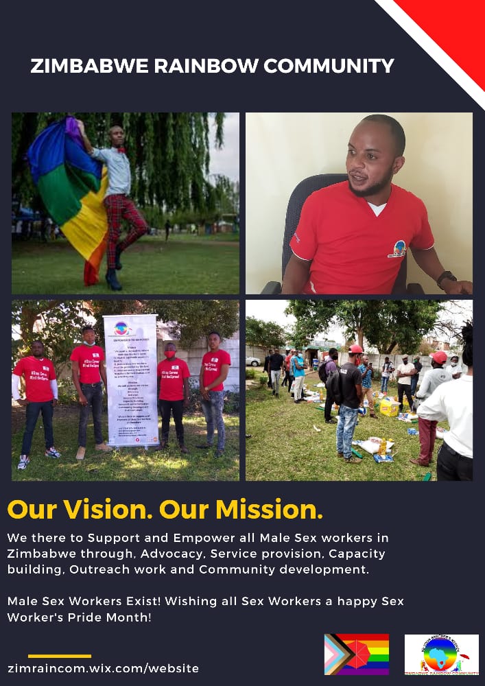 Sex Workers Pride Month <a href="/CeSHHAR/">CeSHHAR Zimbabwe</a> <a href="/fhi360/">FHI 360</a> <a href="/UNFPA_Zimbabwe/">UNFPA Zimbabwe</a> <a href="/ZRCBoss/">Lawrence Amina</a> <a href="/AfricaSexWork/">ASWA</a> <a href="/ZimSexWorkCo/">Zimbabwe Sex Workers Coalition</a> <a href="/redumbrellafund/">Red Umbrella Fund</a> <a href="/ejaf/">Elton John AIDS Foundation</a> <a href="/SexualTalk/">Sexual Rights Centre</a> <a href="/powwowbyo/">Pow Wow</a> <a href="/GlobalSexWork/">NSWP</a> <a href="/galzinf/">GALZ</a> <a href="/zimswa04/">Zimswa263</a>