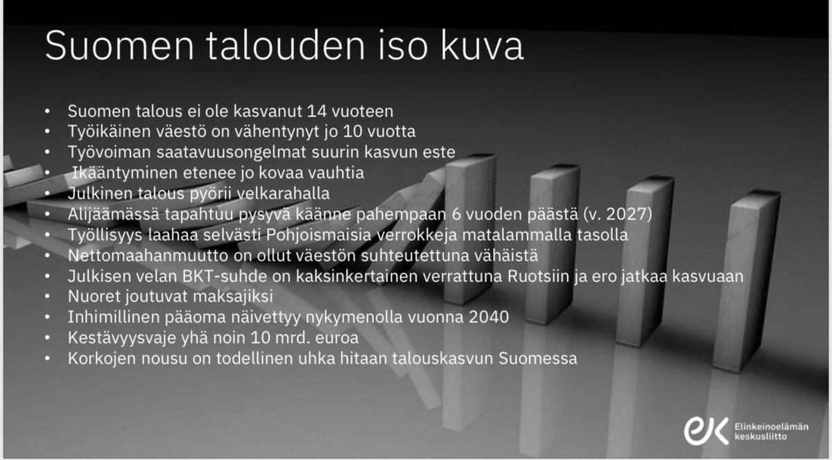 SaPakarinen's tweet photo. Mikä on Suomen talouden iso kuva ja miksi on kiire toimia? Ketjussa perusteluita.

1/14 https://t.co/Z5ZtzUVlbo