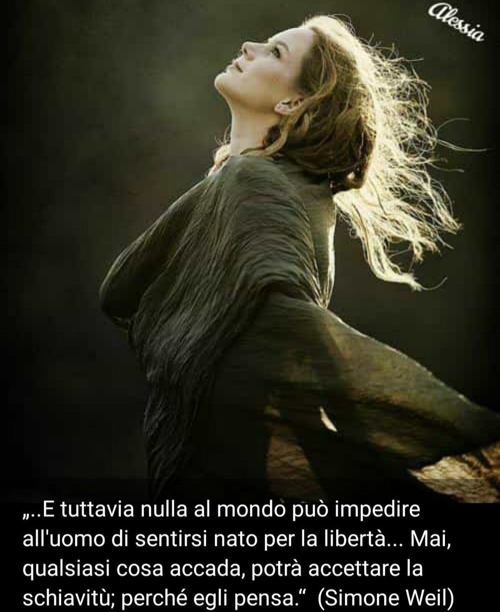 Alessia04789851's tweet photo. Nulla al mondo può impedire all'uomo di sentirsi nato per la libertà..
Nothing in the world can prevent man from feeling born for freedom ..
#natoperlalibertà #bornforfreedom #verità #truth #dignità #dignity #lifecoach https://t.co/wm3Idy4VjL