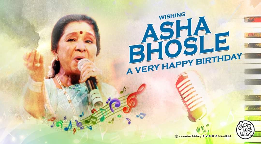 Wishing Asha Bhosle Ji a very happy birthday!    