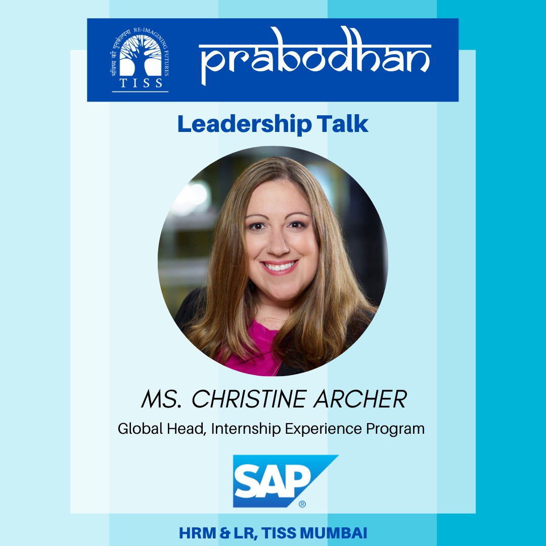 tiss_hrmlr's tweet photo. The students of @tiss_hrmlr extend their gratitude to Ms. Christine Archer, Global head, Internship Experience Program at @SAP, for an insightful session on "Organizing HR to lead Enterprise change" under the #LeadershipTalk series #Prabodhan
#HRMLR #LifeAtTISS https://t.co/NPJcvdjzYV