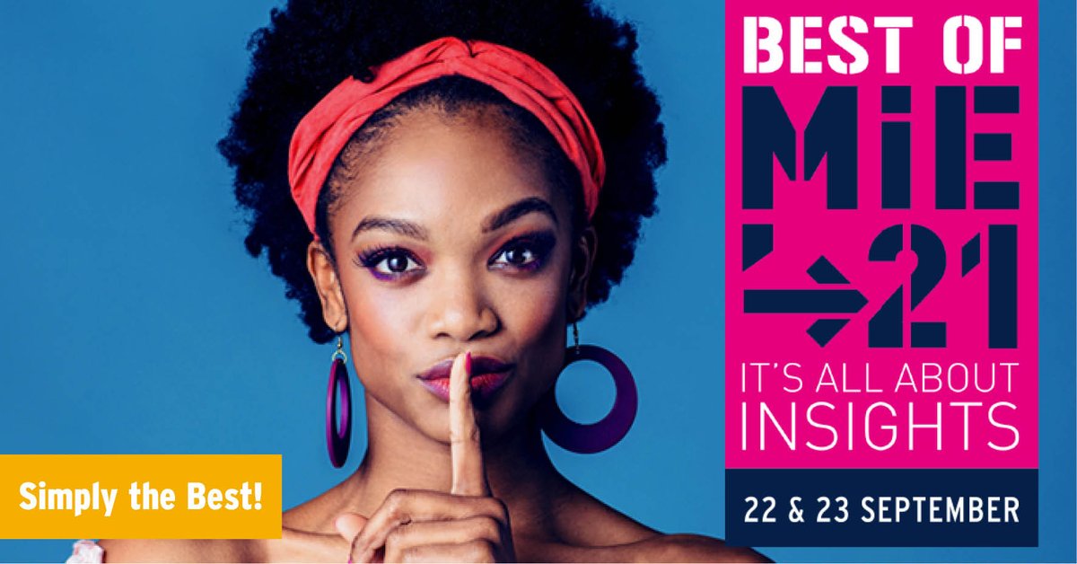 Het aantal tickets voor Best of MIE’21 is beperkt, dus zorg dat je op tijd je ticket bestelt! OP=OP 
Ontdek alles over het programma, tickets en de COVID-richtlijnen op mie.nl
#mie21 #bestofmie #itsallaboutinsights