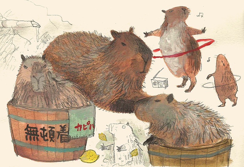 dawning_crow's tweet image. Capybaras