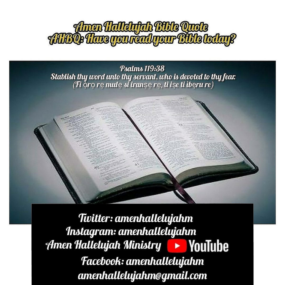 mckutaa's tweet photo. Isaiah 32:8 But the liberal deviseth liberal things; and by liberal things shall he stand.
(Ṣugbọn ẹni-rere a ma gbèro ohun rere; nipa ohun-rere ni yio ṣe duro.)
#AHBQ #AHMIN #LEARNFROMABC #STEPSPROJECT #DWFA #VOTSM https://t.co/pvVtB0rGx1