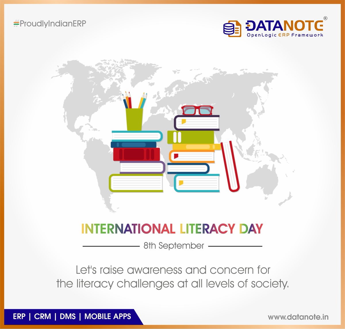 datanoteerp's tweet photo. Let's raise awareness and concern for the literacy challenges at all levels of society.
𝐈𝐧𝐭𝐞𝐫𝐧𝐚𝐭𝐢𝐨𝐧𝐚𝐥 𝐋𝐢𝐭𝐞𝐫𝐚𝐜𝐲 𝐃𝐚𝐲!! #DataNote
.
.
#internationalliteracyday #literature #literaturelover  #DataNoteERP #SafalInfosoftIndia #ERP #CRM https://t.co/cAscX6IbV5