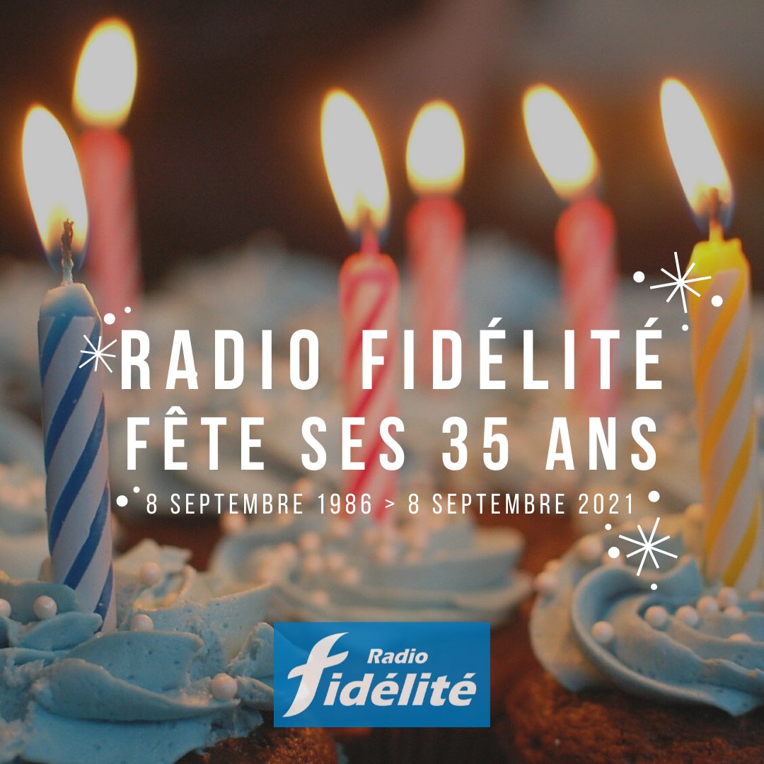 Aujourd’hui est un jour spécial pour Radio Fidélité : elle fête ses 35 ans ! 🎂 Elle a démarré ses programmes le 8 septembre 1986. Depuis ce jour, les bénévoles, l’équipe de salariés et les auditeurs, toujours plus nombreux, font la force de votre Radio. Merci à toutes et à tous.