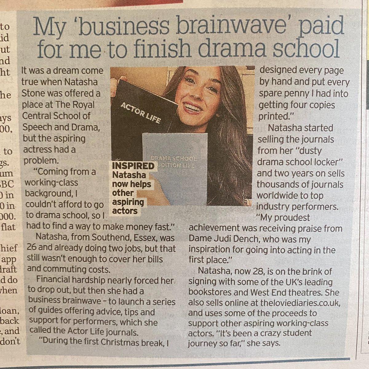 Natasha K Stone (@natashakstone) on Twitter photo WE MADE THE NATIONAL PRESS!!! Thanks so much to Harvey from <a href="/DailyMirror/">The Mirror</a> for our feature! #TheLovieDiaries theloviediaries.co.uk WE MADE THE NATIONAL PRESS!!! Thanks so much to Harvey from <a href="/DailyMirror/">The Mirror</a> for our feature! #TheLovieDiaries theloviediaries.co.uk